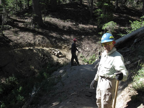 Pacific Crest Trail Association Trail Crew South of Wolf Creek Pass.